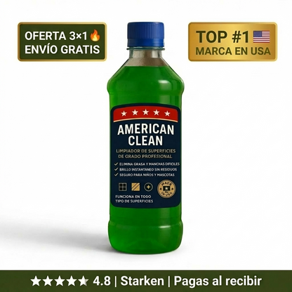 Pack 3 American Clean | El Limpiador que SÍ Elimina la Suciedad Difícil